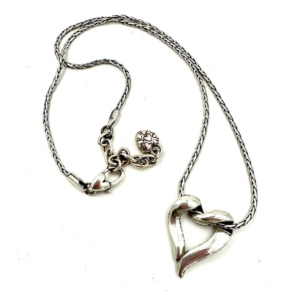 Brighton Callie Two Tone Heart Slide Pendant Necklace - Picture 8 of 8